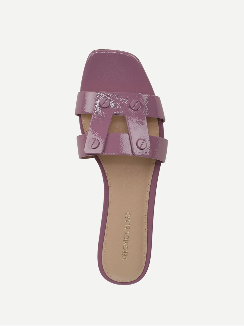 Veronica Beard Via Orchid Haze Leather Slide Sandal Sz 11 NIB